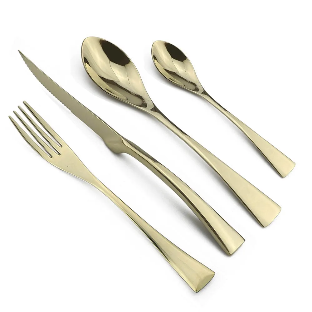 24-Pcs Dinnerware Stainless Steel Flatware Set Cutlery Set
