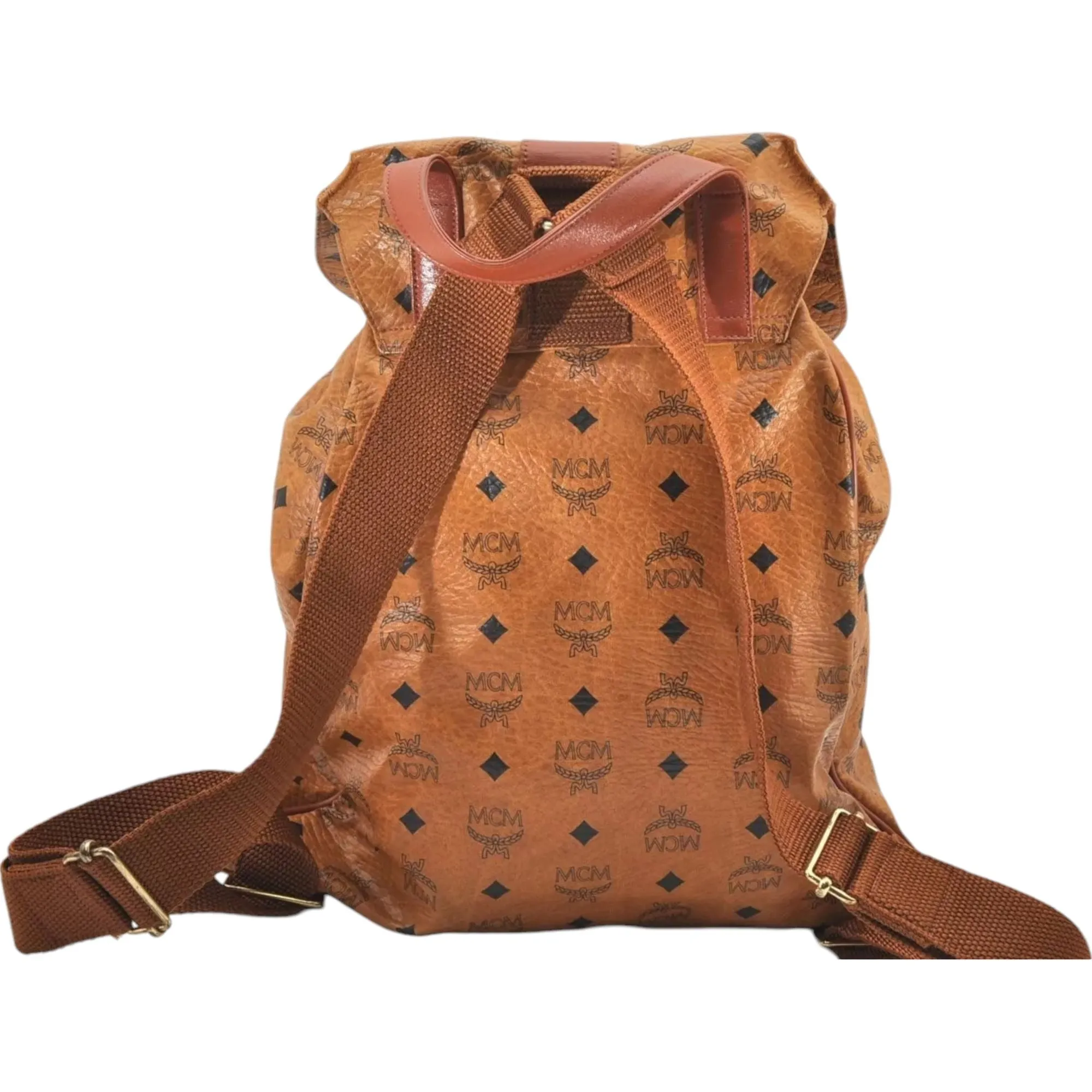 768312AV (V4) MCM Backpack Bag Visetos Brown PVC