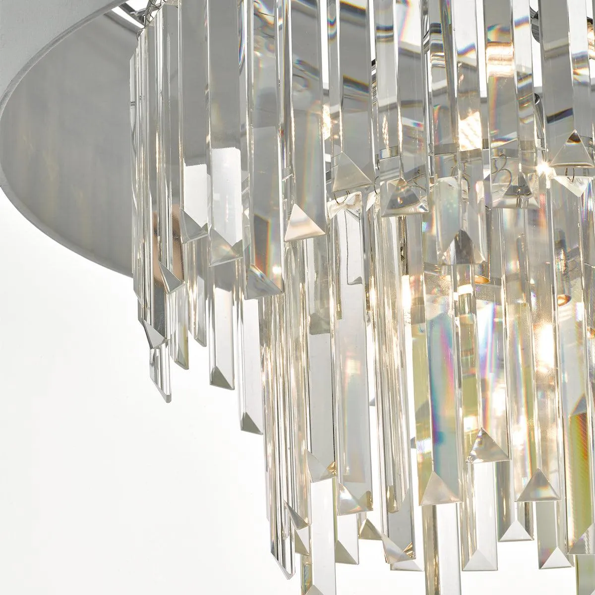 Halle 6lt Pendant Grey & Crystal Cw Shade-HAL0639