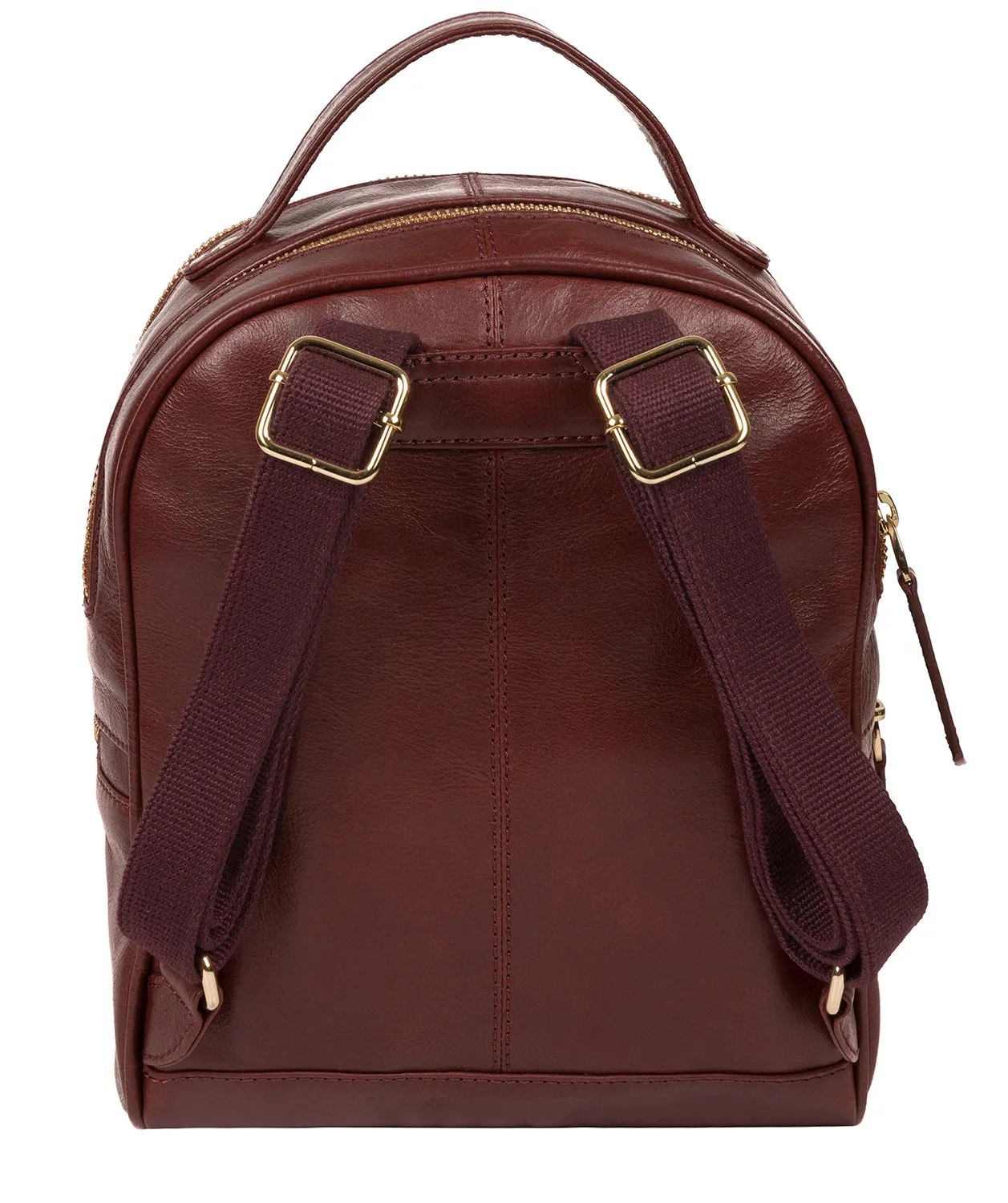 'Lunaria' Chestnut Leather Backpack