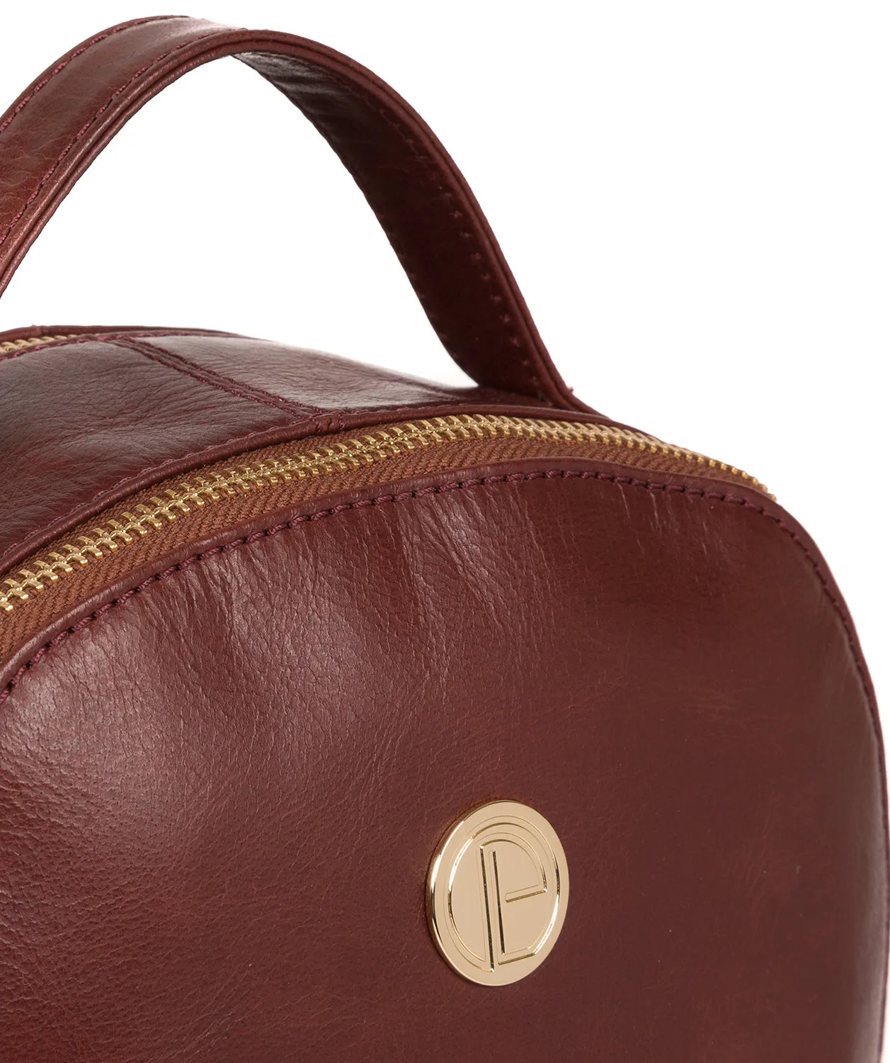 'Lunaria' Chestnut Leather Backpack